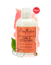 SheaMoisture Coconut & Hibiscus for Thick, Curly Hair & Style Milk Cream 8 oz
